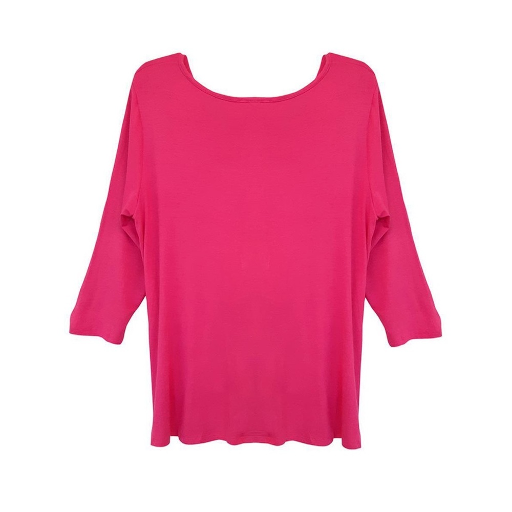 Vince Fuchsia Boatneck 3/4 Sleeve Knit Dolman Tunic, Women’s Size Small
